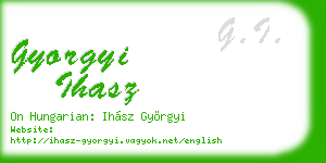 gyorgyi ihasz business card